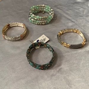 4 bracelets! One new with tag. 3 new without tags